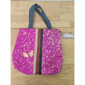 Folklore Couture Perry Leather Hair On Hide Tote Bag Purse